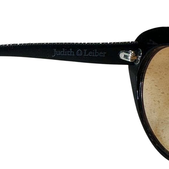 Judith Leiber Vintage Frosted Etched Rhinestone Sunglass FRAMES Rounded Cat Eye - Picture 12 of 15